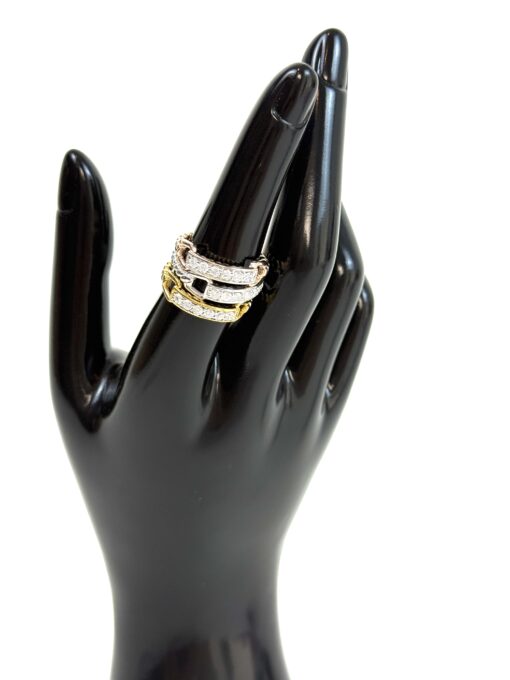 .925 3 Piece Stackable Band Set 1.62 Carats lab grown Diamonds - Size 7 - Image 3