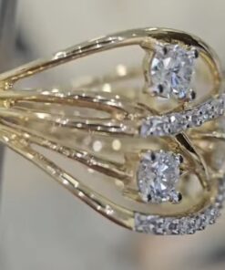 14K Yellow Gold 1.5 TCW Lab Diamond Fashion Ring Band 3