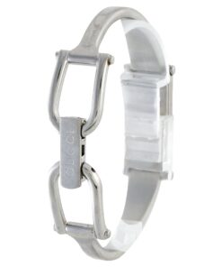 Ladies Gucci 1500L Silver Stainless Steel Watch Quartz Black Face 4