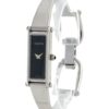 Ladies Gucci 1500L Silver Stainless Steel Watch Quartz Black Face 10