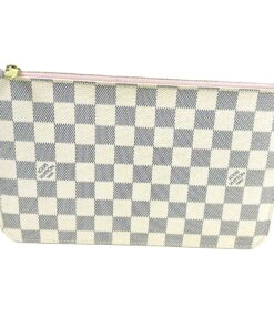 Louis Vuitton Azur Neverfull Pochette Pouch with Rose Ballerine 2021 2
