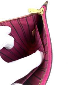 Louis Vuitton Monogram Neverfull Pochette Clutch Pivoine 2016 4