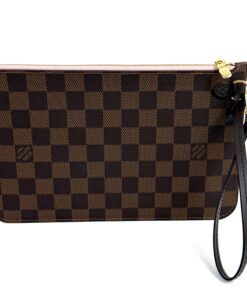 Louis Vuitton Damier Ebene Neverfull Pochette Rose Ballerine 11