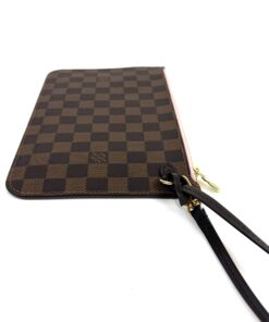 Louis Vuitton Damier Ebene Neverfull Pochette Rose Ballerine 5