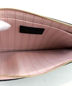 Louis Vuitton Damier Ebene Neverfull Pochette Rose Ballerine 3