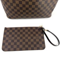 Louis Vuitton Ebene Neverfull MM Tote and Pouch Set with Rose Ballerine Interior 9