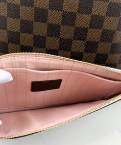 Louis Vuitton Ebene Neverfull MM Tote and Pouch Set with Rose Ballerine Interior 19