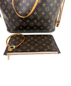 Louis Vuitton Neverfull MM Monogram with Light Pink and Pouch Set 21