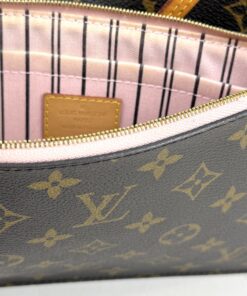 Louis Vuitton Neverfull MM Monogram with Light Pink and Pouch Set 27