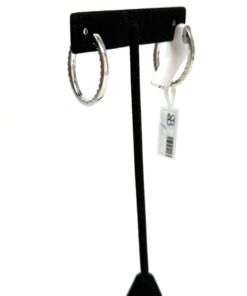 2 TCW Lab Diamonds Large Oval Hoops 10K White Gold Earrings 4