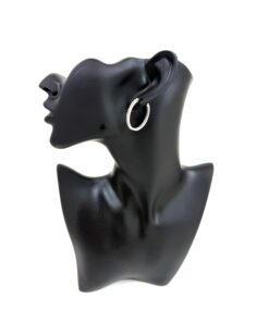 2 TCW Lab Diamonds Large Oval Hoops 10K White Gold Earrings 2