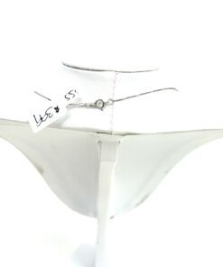 Natural Sapphire Opal Cross .02 Natural Diamond Pendant Necklace 10k White gold 18″ 6