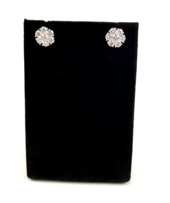 2.16 TCW Lab Diamond Studs Screw back 14k White Gold Earrings 2