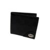 Gucci Guccissima New Britt Bi-Fold Wallet Blaclk Leather SHW 8