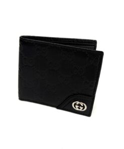 Gucci Guccissima New Britt Bi-Fold Wallet Blaclk Leather SHW Gucci Guccissima New Britt Bi-Fold Wallet Blaclk Leather SHW 8