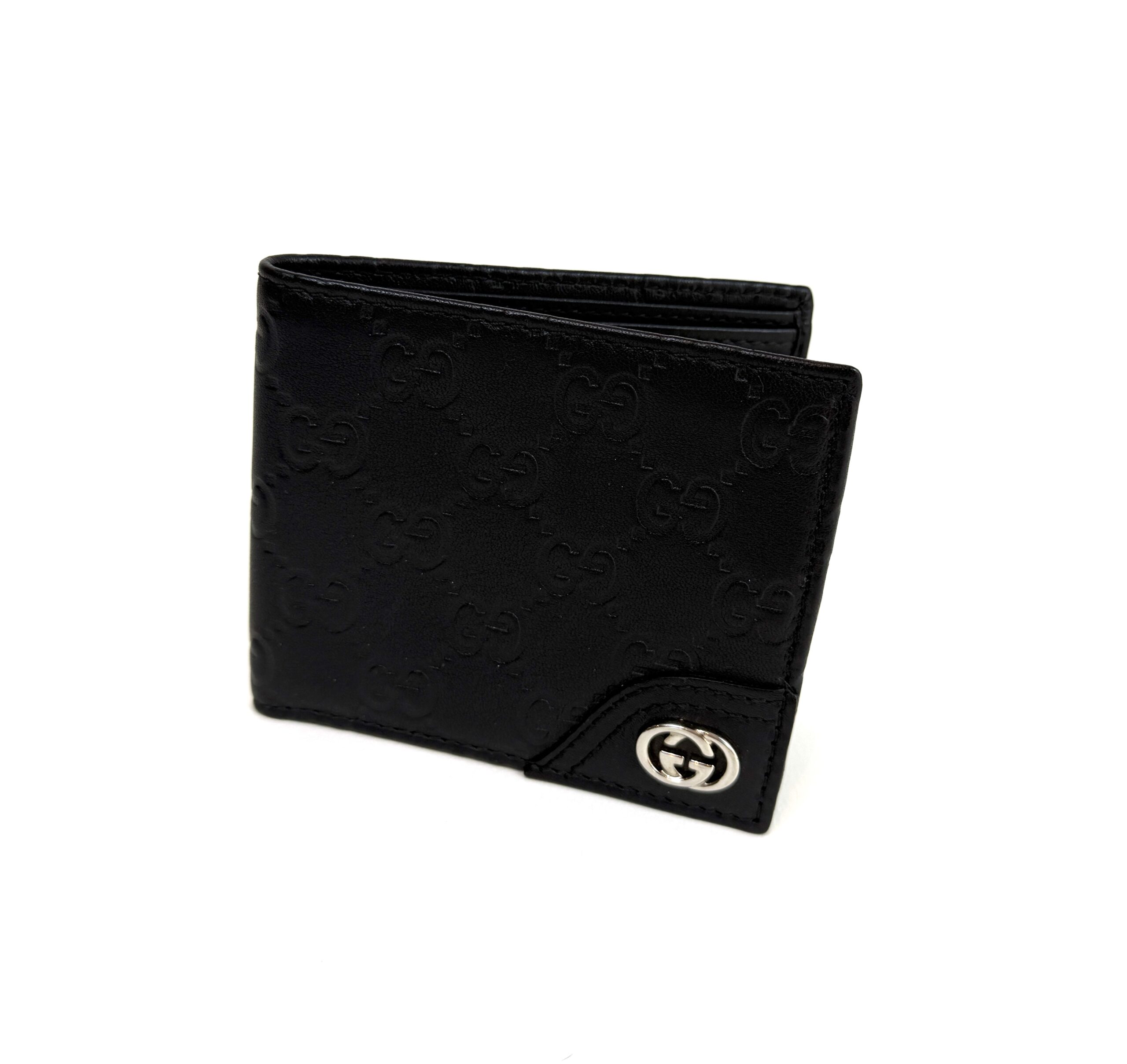 Gucci Guccissima New Britt Bi-Fold Wallet Blaclk Leather SHW Gucci Guccissima New Britt Bi-Fold Wallet Blaclk Leather SHW 8