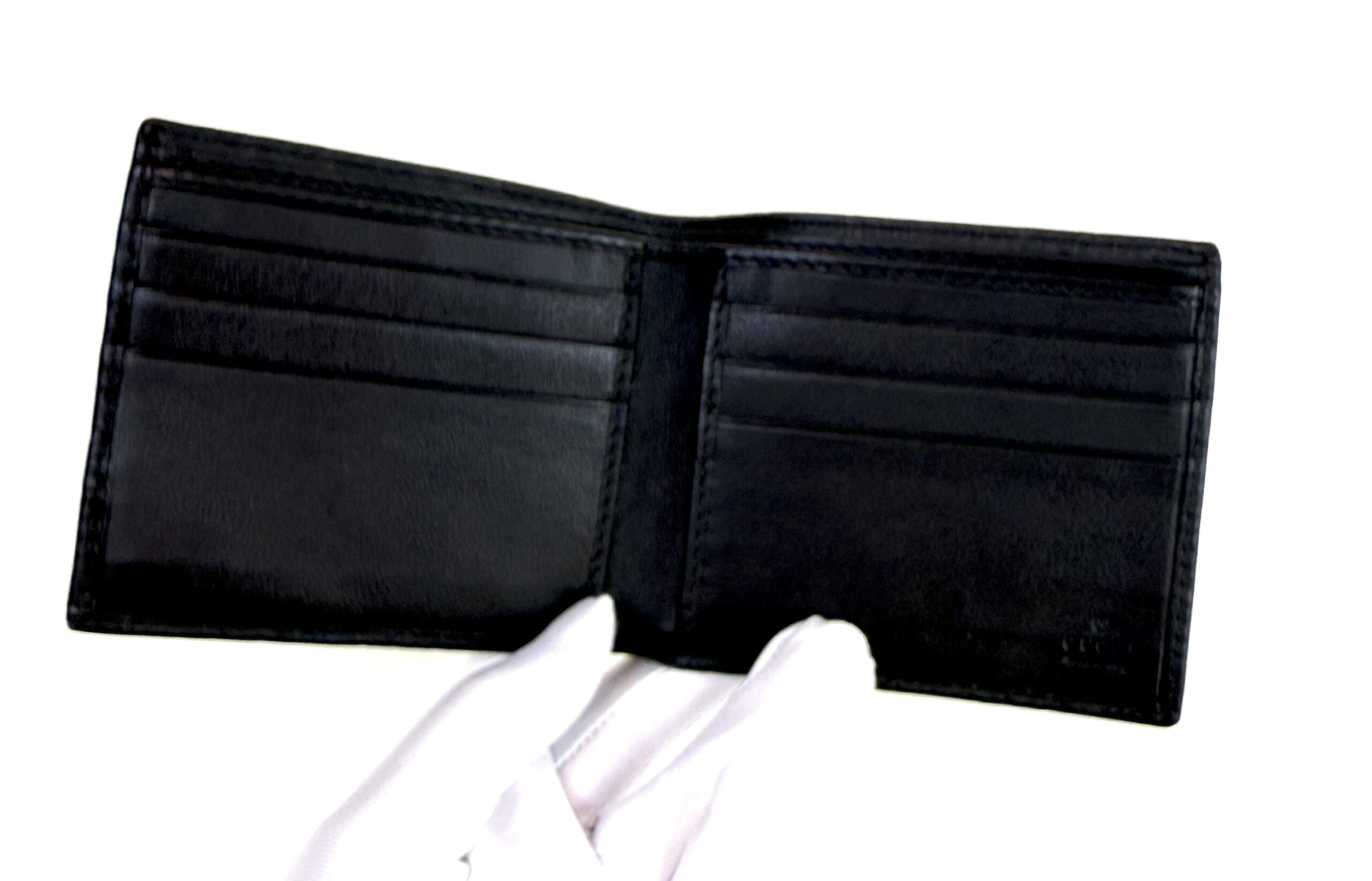 Gucci Guccissima New Britt Bi-Fold Wallet Blaclk Leather SHW 3 Gucci Guccissima New Britt Bi-Fold Wallet Blaclk Leather SHW 3