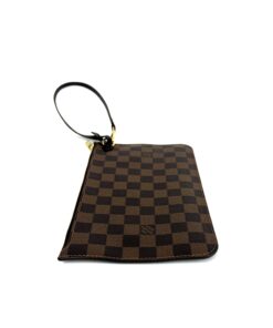 Louis Vuitton Damier Ebene Canvas Neverfull Pochette Cerise Red 5