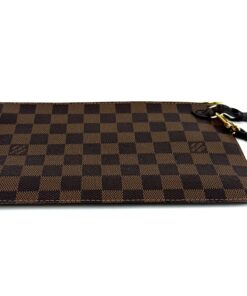 Louis Vuitton Damier Ebene Canvas Neverfull Pochette Cerise Red 6