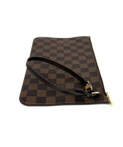 Louis Vuitton Damier Ebene Canvas Neverfull Pochette Cerise Red 7