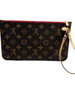 Louis Vuitton Monogram Canvas Neverfull Pochette Cerise Red