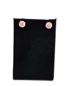 5 TCW Pink Lab Diamond Studs in 14K White Gold (Copy) 3