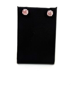 5 TCW Pink Lab Diamond Studs in 14K White Gold (Copy) 5
