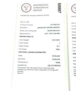 2.06 TCW Lab Diamond Screw Back Studs in 14k Yellow Gold IGI Certificate 5