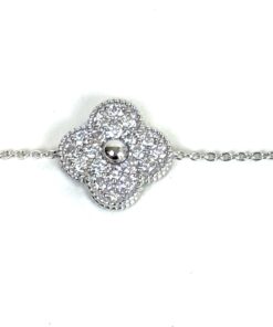 1.11 Carat Lab Diamond 6-8″ Bracelet .925 Sterling Silver Flower 5