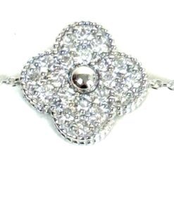 1.11 Carat Lab Diamond 6-8″ Bracelet .925 Sterling Silver Flower 4