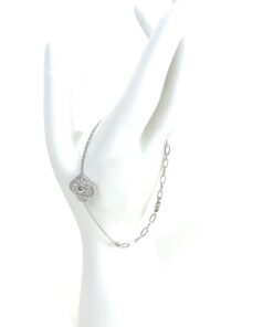 1.11 Carat Lab Diamond 6-8″ Bracelet .925 Sterling Silver Flower 3