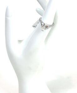 5.25 Carat Lab Diamond Ring 14K White Gold Size 6 3