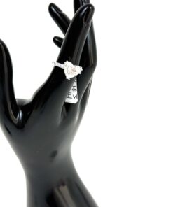 5.25 Carat Lab Diamond Ring 14K White Gold Size 6 4