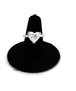 5.25 Carat Lab Diamond Ring 14K White Gold Size 6 8