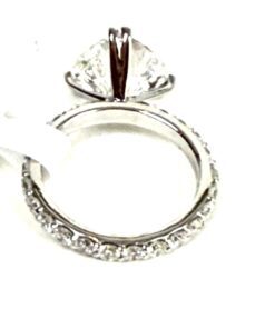 5.25 Carat Lab Diamond Ring 14K White Gold Size 6 5