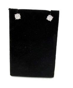 .12 TCW Natural Diamonds Round Cluster Stud Earrings in 10K White Gold 5