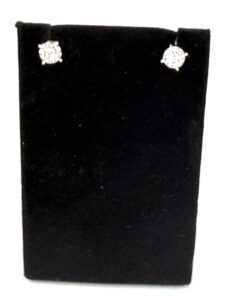 .12 TCW Natural Diamonds Round Cluster Stud Earrings in 10K White Gold 4