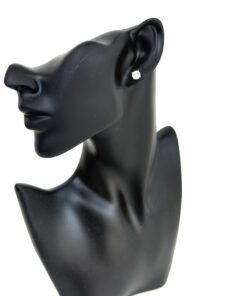 .12 TCW Natural Diamonds Round Cluster Stud Earrings in 10K White Gold 2