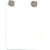 Pair of studs mounted on a white display card
