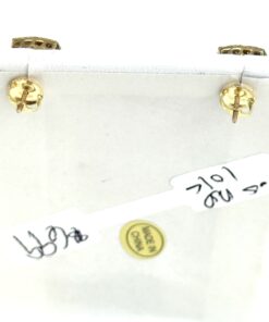 .5 TCW Natural Diamonds Square Stud Earrings in 14K Yellow Gold 5