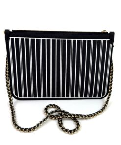 Louis Vuitton Calfskin Neverfull Inside Out MM Pochette Black with gold/black chain 3