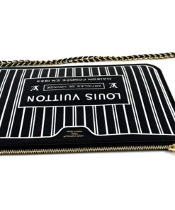 Louis Vuitton Calfskin Neverfull Inside Out MM Pochette Black with gold/black chain 10