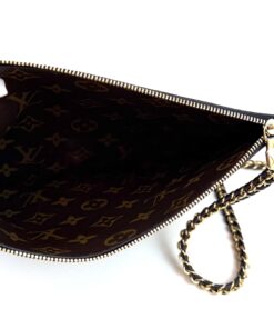 Louis Vuitton Calfskin Neverfull Inside Out MM Pochette Black with gold/black chain 12