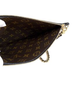 Louis Vuitton Calfskin Neverfull Inside Out MM Pochette Black with gold/black chain 9