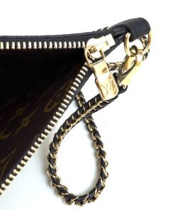 Louis Vuitton Calfskin Neverfull Inside Out MM Pochette Black with gold/black chain 7