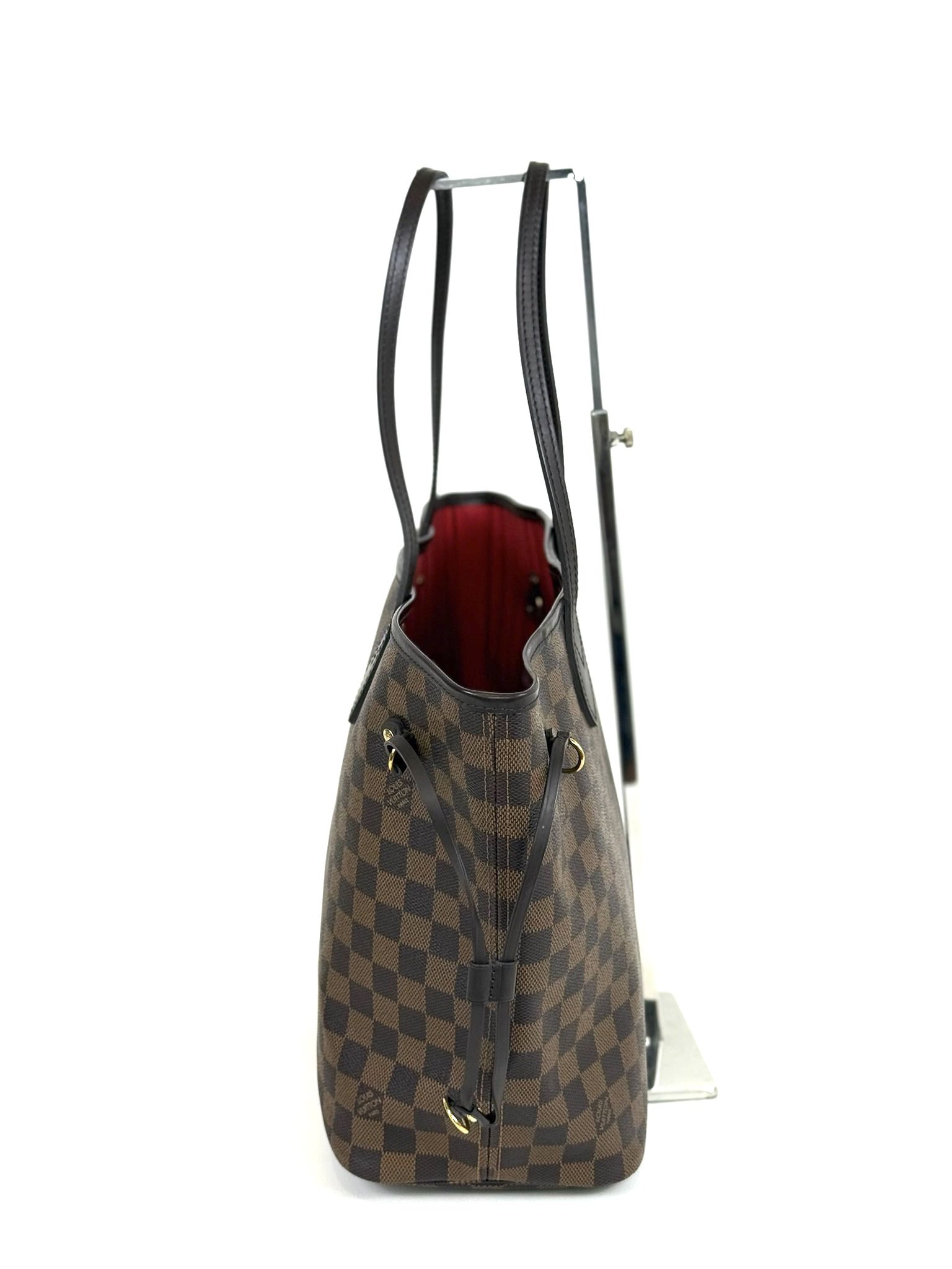 Louis Vuitton Neverfull Damier Ebene MM Cerise Red 5 Louis Vuitton Neverfull Damier Ebene MM Cerise Red 5