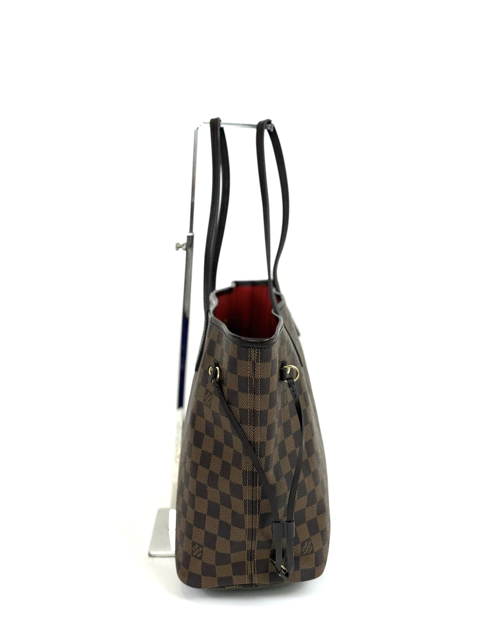 Louis Vuitton Neverfull Damier Ebene MM Cerise Red 6 Louis Vuitton Neverfull Damier Ebene MM Cerise Red 6