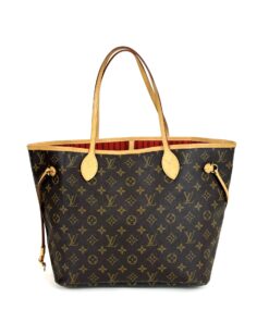 Louis Vuitton Neverfull MM Monogram with Red 15
