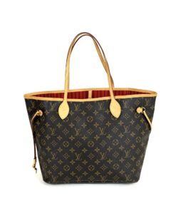 Louis Vuitton Neverfull MM Monogram with Red 14