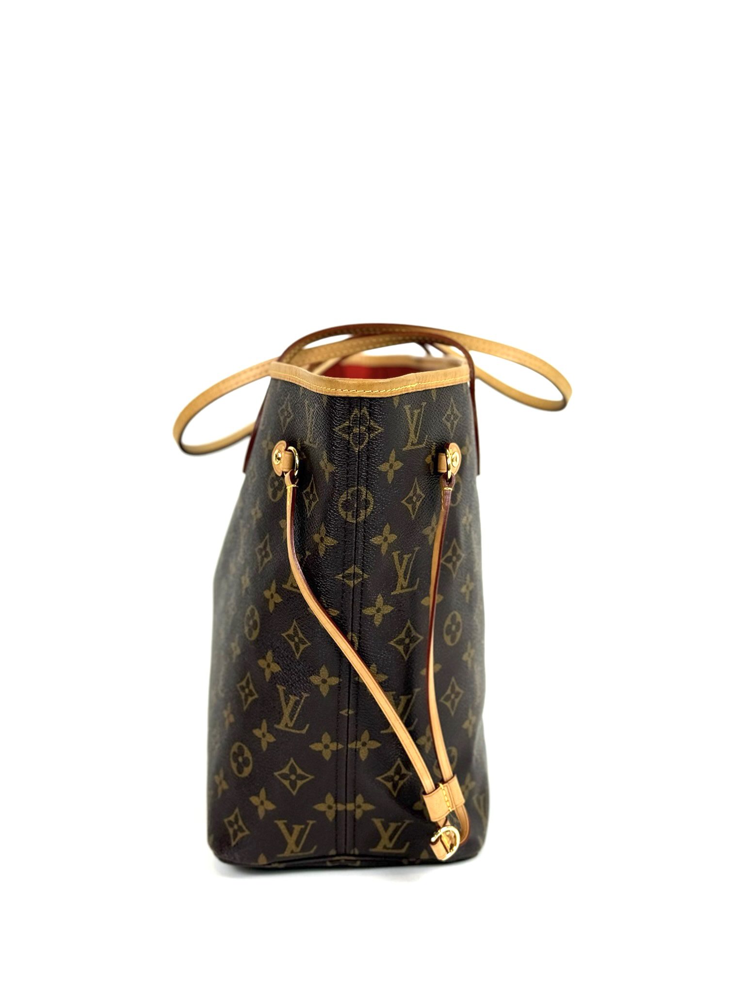 Louis Vuitton Neverfull MM Monogram with Red 8 Louis Vuitton Neverfull MM Monogram with Red 8